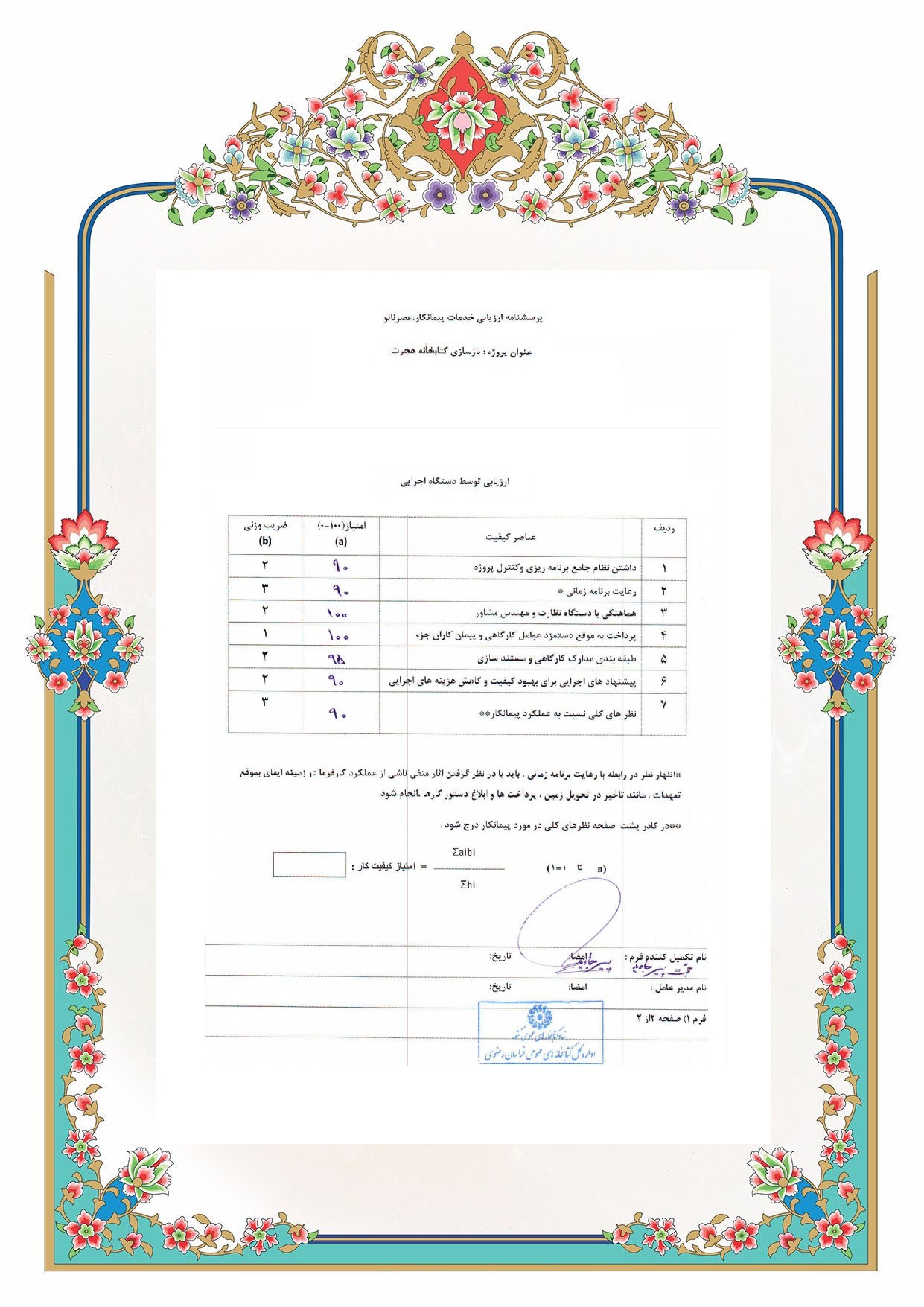 Nano Age Engineering Technical Company بازسازی-کتابخانه-هجرت